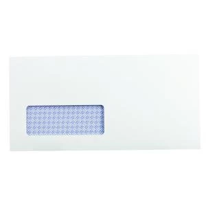 Image of Q-Connect DL Envelopes Window Recycled Self Seal 100gsm White Pack of