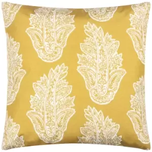 Image of Kalindi Paisley Outdoor Cushion Saffron, Saffron / 43 x 43cm / Polyester Filled