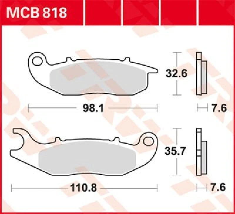 Image of TRW Lucas Brake lining MCB818