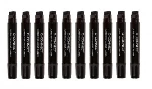 Image of Q Connect Jumbo Permanent Marker Black - 10 Pack