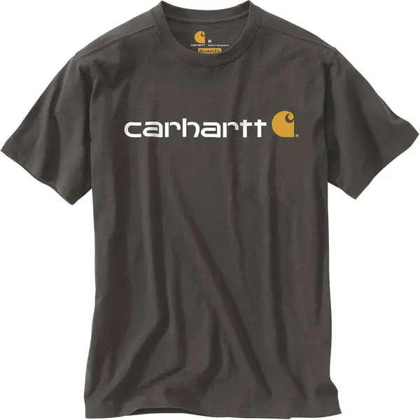 Image of Carhartt EMEA Core Logo Workwear Short Sleeve T-Shirt, green, Size S