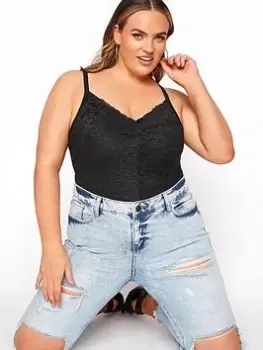 Image of Yours Limited Lace Body - Black, Size 22, Women