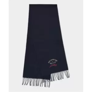 Image of Paul and Shark Wool Logo Scarf - Blue