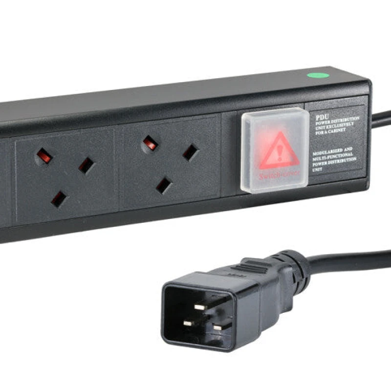 Image of Cablenet Cablenet 16 Way UK Vertical 1.5u PDU with IEC - C20 3m Feed PDU16VC20