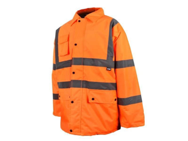 Image of Scan Uc803-O Hi-Vis Motorway Jacket Coat Orange - L (44In) Scahvmjlo