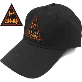Image of Def Leppard - Tri Logo Unisex Baseball Cap - Black