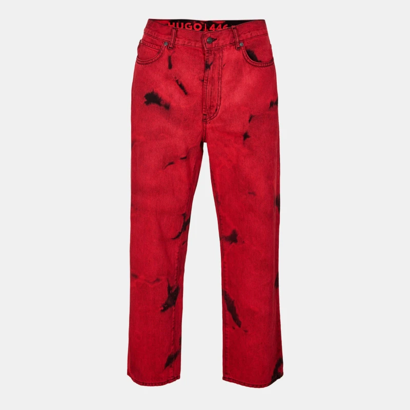 Image of Hugo Mens Straight Leg Jeans Bright Red male 33W R