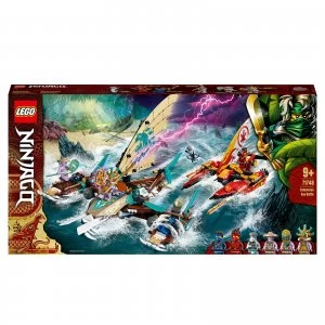 Image of LEGO NINJAGO: Catamaran Sea Battle Building Set (71748)
