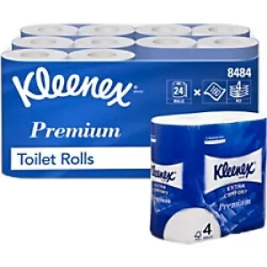 Image of Kleenex Standard Size Toilet Roll 8484 4 Ply 4 Rolls of 160 Sheets
