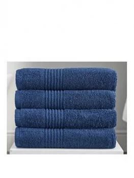 Image of Eden Egyptian Pair Of Cotton Towels - Midnight