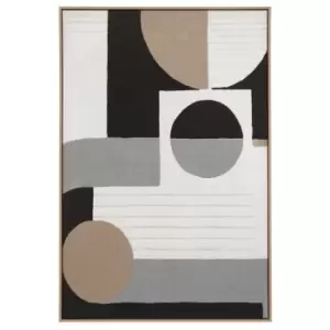 Image of Astratto Abstract Geometric Wall Art - Monochrome - 83x123cm