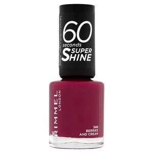Image of Rimmel Nail Polish 60 Second Berries and Cream 8ml Red