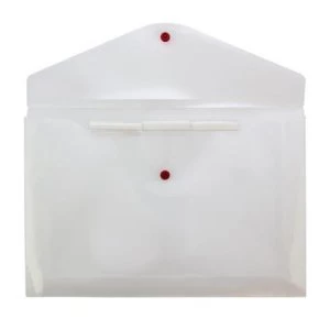 Image of Snopake Polyfile Trio Foolscap Electra Polypropylene Wallet File Clear with Pocket Pack of 5 Files