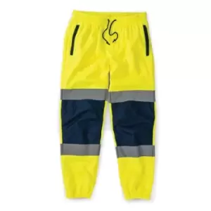 Image of Tough Grit Hi-Vis 2-Tone Jogger Yellow/Navy - S
