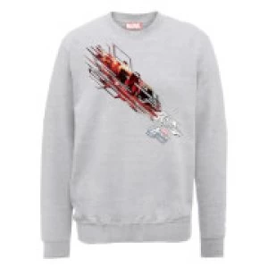Image of Marvel Avengers Assemble Iron Man Shooting Burst Sweatshirt - Grey - M