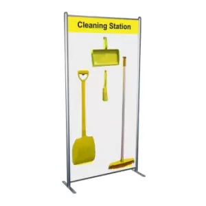 Image of Shadowboard in Multi Purpose Frame - Cleaning Station Style A (Yellow)