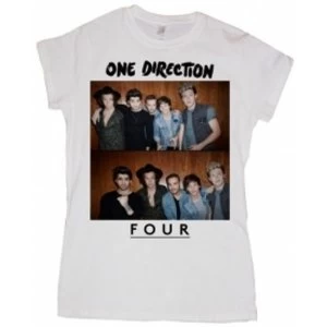 Image of One Direction Four Ladies White T Shirt: Medium