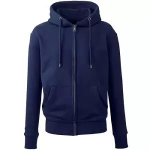 Image of Anthem Mens Organic Full Zip Hoodie (M) (Oxford Navy)