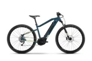 Image of 2021 Haibike Hardnine 5 Electric Mountain Bike in Blue Canary