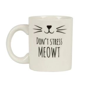 Image of Sass & Belle Cat's Whiskers Don't Stress Meowt Mug