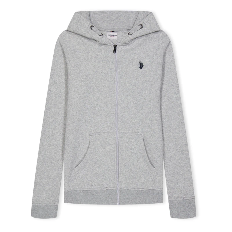 Image of U.S. POLO ASSN. Double Horsemen Zip Hoodie Mid Grey