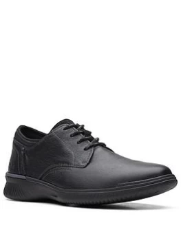 Image of Clarks Donaway Plain Shoes - Black, Size 10, Men