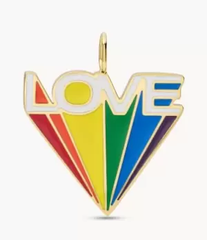 Image of Fossil Unisex Limited Edition Pride Corra Oh So Charming Multicolor Enamel Charm