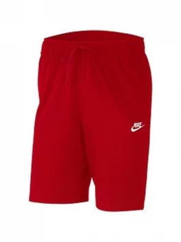 Image of Nike Club Jersey Short - Red , Red/White Size M Men