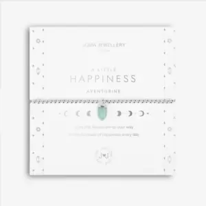 Image of Affirmation Crystal A Little Happiness Aventurine Silver Stretch Bracelet 5261