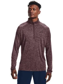 Image of Under Armour Training Tech 2.0 1/2 Zip - Purple/Black, Purple/Black Size M Men