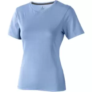 Image of Elevate Womens/Ladies Nanaimo Short Sleeve T-Shirt (L) (Light Blue)