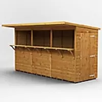 Image of Power Garden Shed 124PUBS Golden Brown 12x4