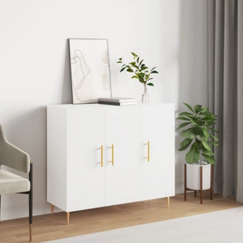 Image of Vidaxl Sideboard White 90X34X80 Cm Engineered Wood
