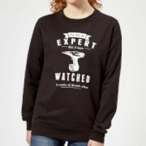 Image of Im not an Expert Womens Sweatshirt - Black - 4XL - Black