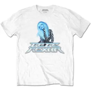 Image of Bebe Rexha - Silver Logo Unisex XX-Large T-Shirt - White