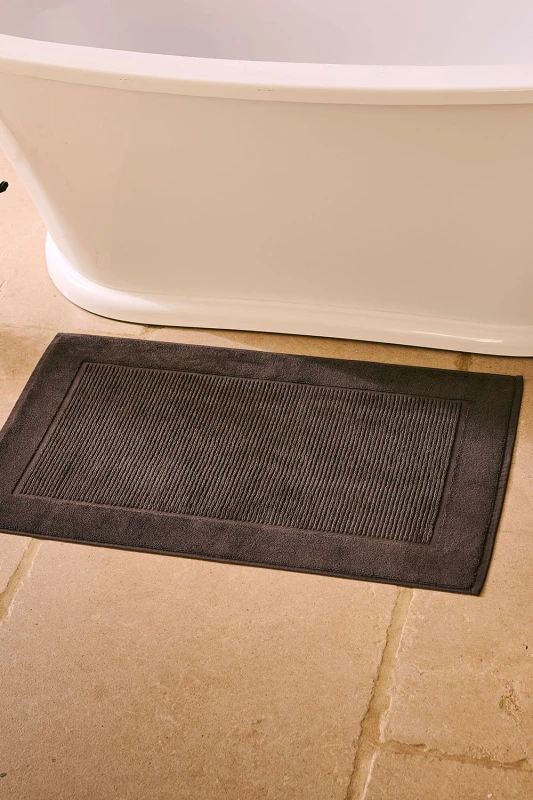 Image of Christy CHRISTY 'Supreme' Luxury 100% Cotton Towelling Bath Mats in Dark Grey Dark Grey One Size Unisex 5012448879952