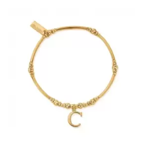 Image of Gold Iconic Initial Bracelet - Letter C