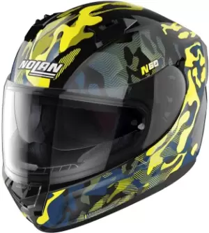 Image of Nolan N60-6 Foxtrot Helmet, black-yellow Size M black-yellow, Size M