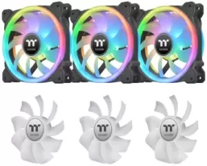 Image of Thermaltake innovative Swapfan 140mm RGB swappable blades with reversible airflow 3 fan pack premium edition
