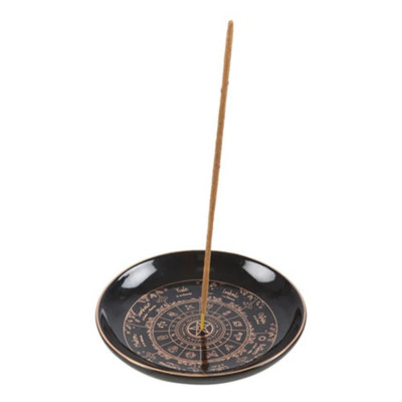 Image of Something Different Something Different Wheel Of The Year Incense Holder in Black One Size Unisex 5063750959405
