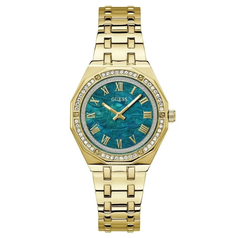 Image of Guess Crystal Analogue Watch 15118111 Gold