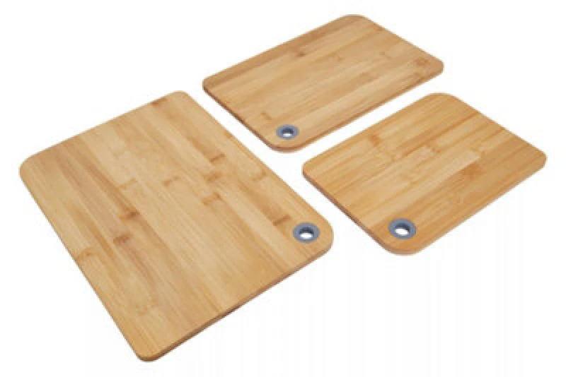 Image of Premier Housewares Kyoto Set Of Three Chopping Boards With Rings Natural