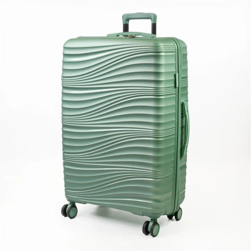 Image of Pierre Cardin Riviera Hard Shell Travel Suitcase Wheeled Luggage Green Cl901-08 unisex Small
