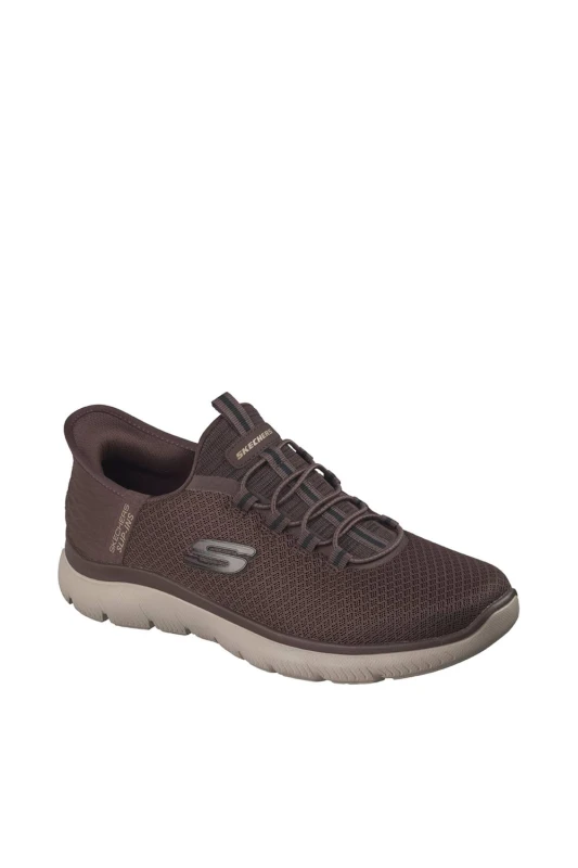 Image of Skechers Mens SUMMITS HIGH RANGE Mesh Slip-Ins Sneaker W/ Memory Foam Brown Size: 9 Brown Male 9