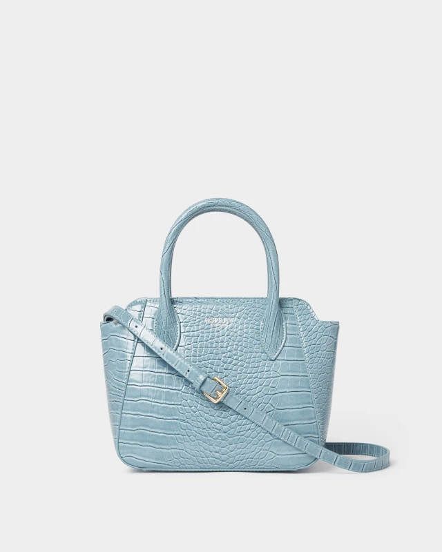 Image of OSPREY LONDON Womens The Fulham Mini Grab Bag in Pale Blue Pale Blue Female One Size