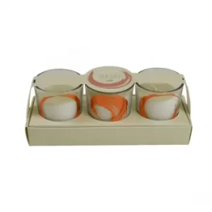 Image of Candlelight Spa Day Restore (Set of 3) Glass Wax Filled Pots Aloe Vera & Cucumber Scent