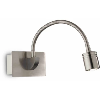 Image of Ideal Lux Dynamo - LED 1 Light Adjustable Wall Reading Lamp Nickel