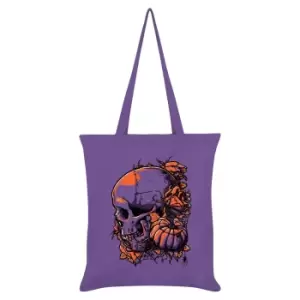 Image of Grindstore Skull Tote Bag (One Size) (Violet/Orange)
