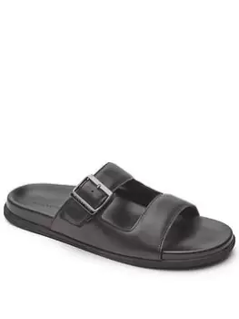 Image of Rockport Darron Buckle Slide Sandal - Black, Size 9, Men