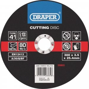 Image of Draper Flat Metal Cutting Disc 300mm 2.8mm 25.4mm